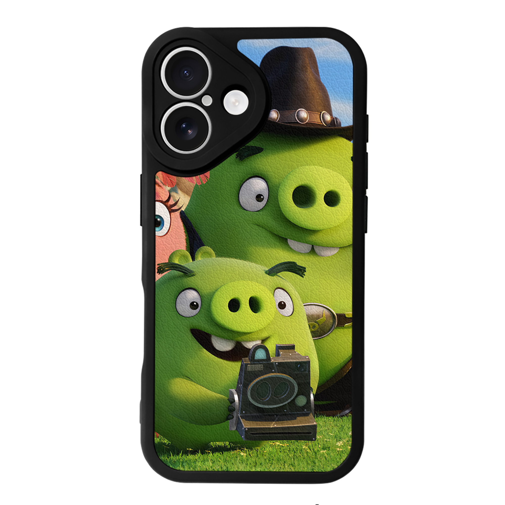 （画像用） Angry Birds アングリーバード 【iPhone 16シリーズ対応】シリコンスマホケース（レザー調） 材質：シリコン